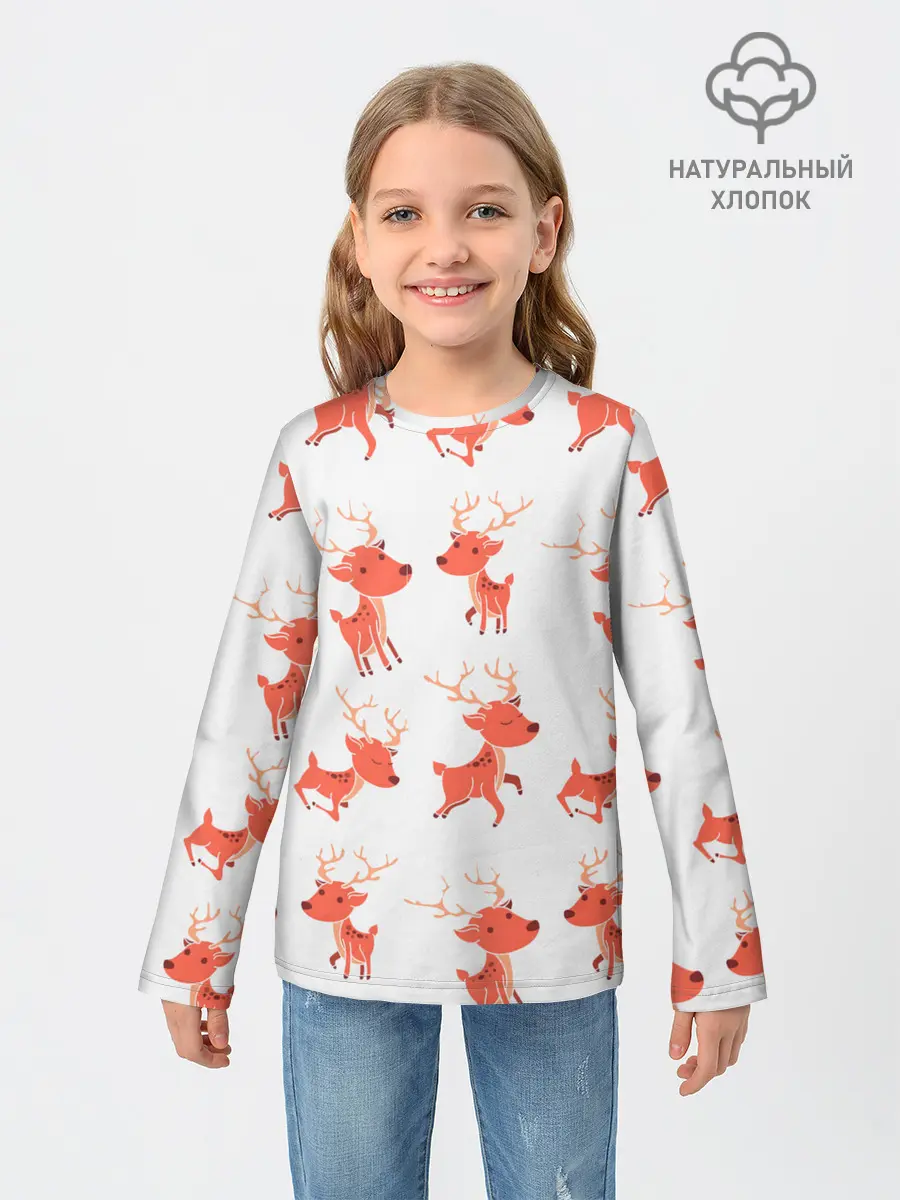 Детский лонгслив / Милый олень