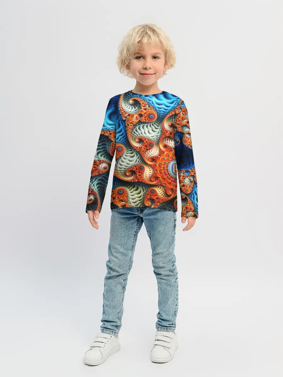 Детский лонгслив / Fractal illusion