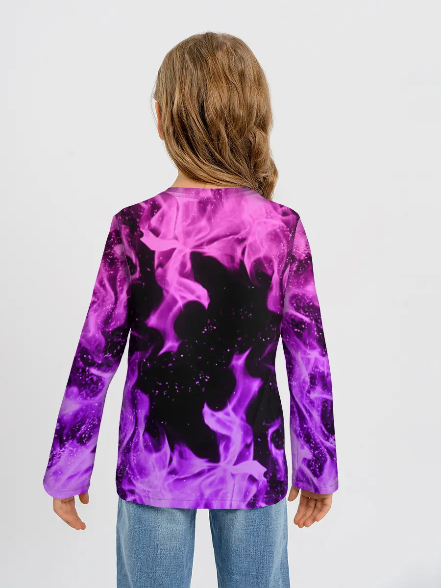 Детский лонгслив / ЦВЕТНОЙ ОГОНЬ | NEON FIRE