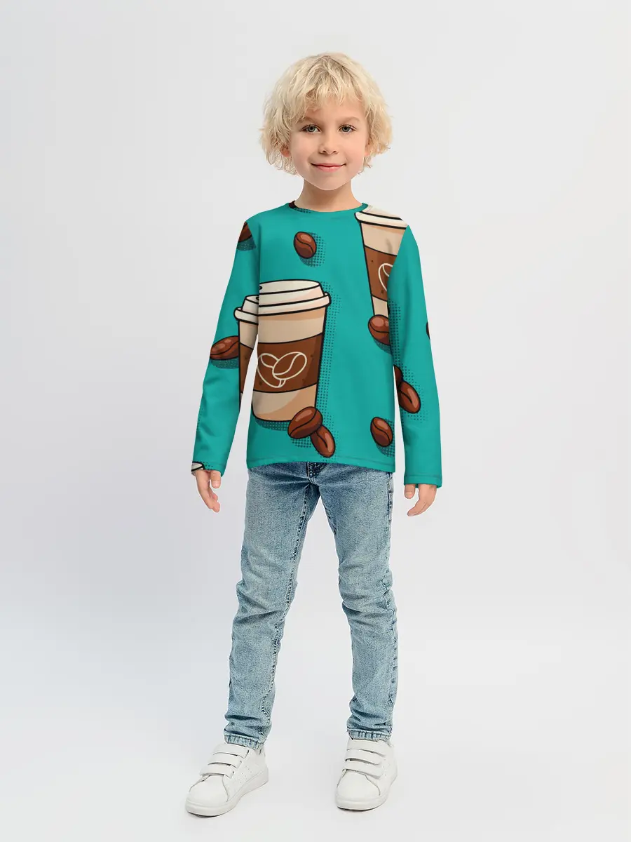 Детский лонгслив / Я ЛЮБЛЮ КОФЕ | I LOVE COFFEE