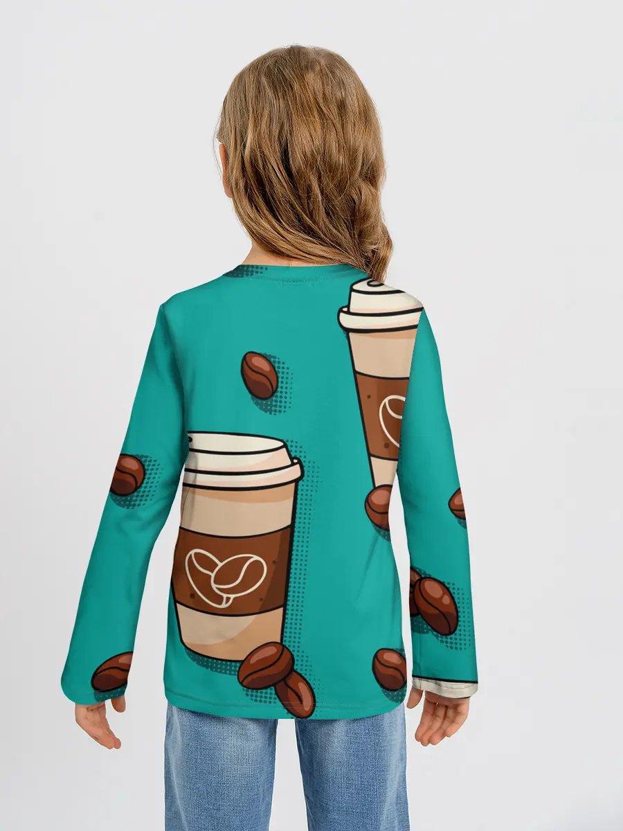 Детский лонгслив / Я ЛЮБЛЮ КОФЕ | I LOVE COFFEE