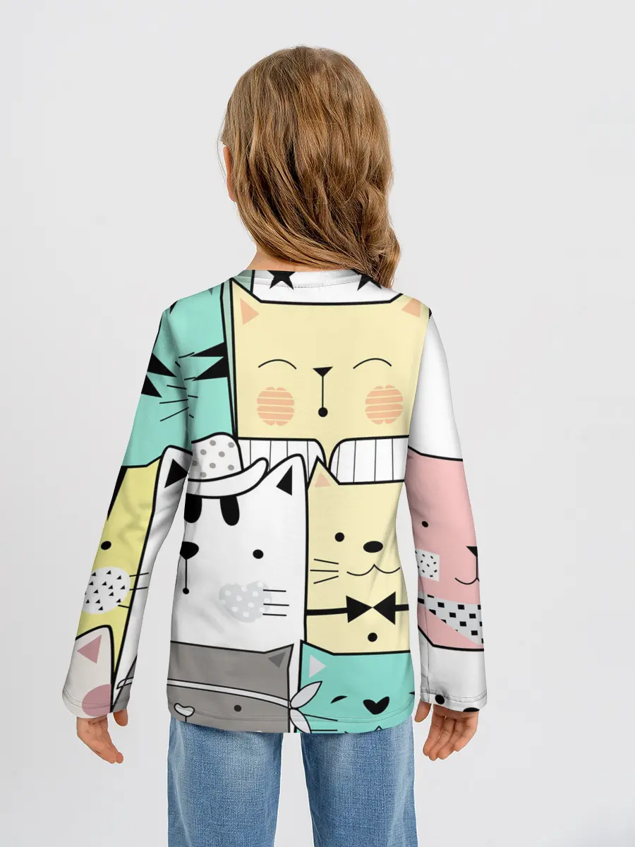 Детский лонгслив / ДЕЛОВЫЕ КОТЕЙКИ | ЛЮБЛЮ КОТОВ