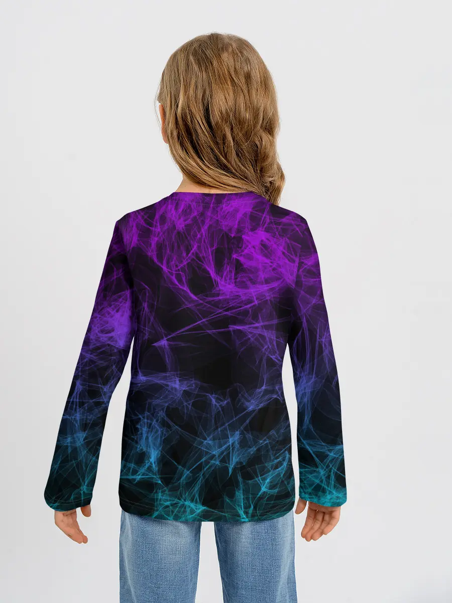 Детский лонгслив / NEON SMOKES STRIPES | НЕОНОВЫЕ ВОЛНЫ