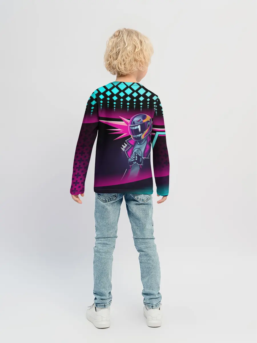 Детский лонгслив / НЕОНОВЫЙ ГОНЩИК