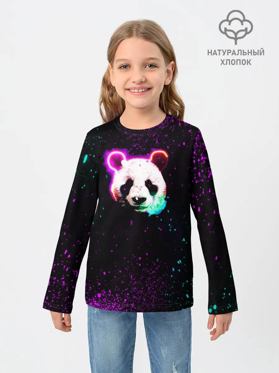 Детский лонгслив / Панда