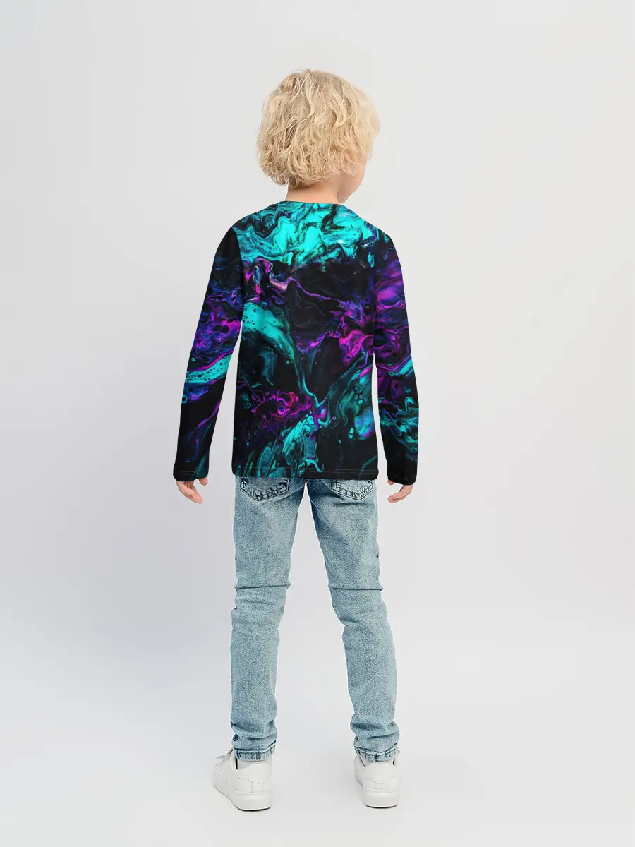 Детский лонгслив / НЕОНОВАЯ АБСТРАКЦИЯ | NEON