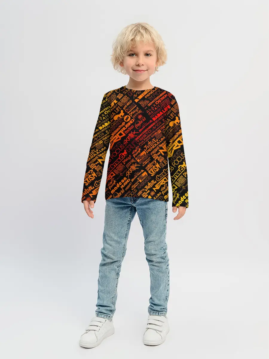 Детский лонгслив / Музыкальные бренды