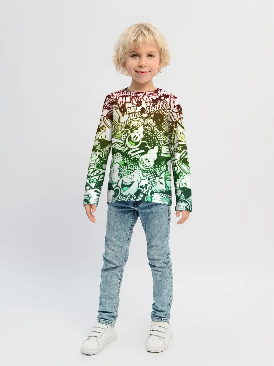 Детский лонгслив / Граффити