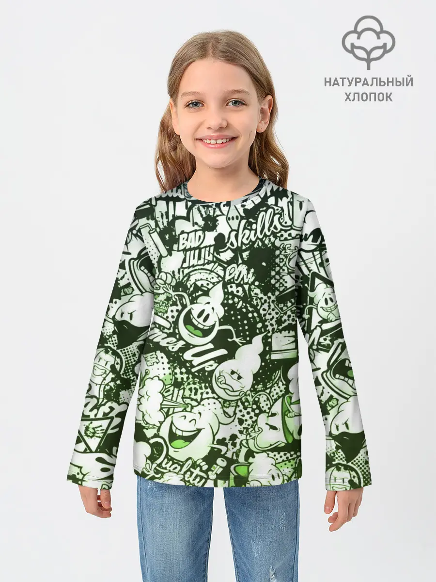 Детский лонгслив / Граффити
