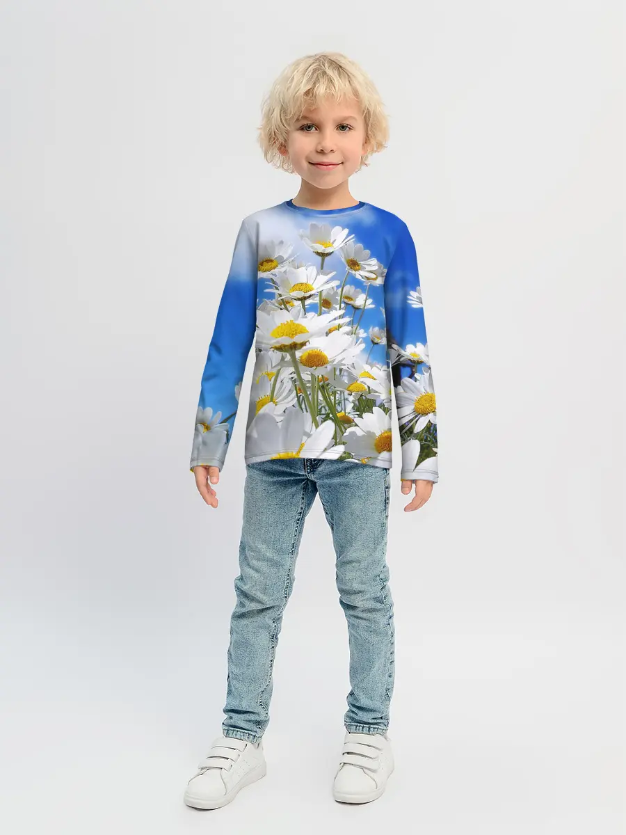 Детский лонгслив / Ромашки