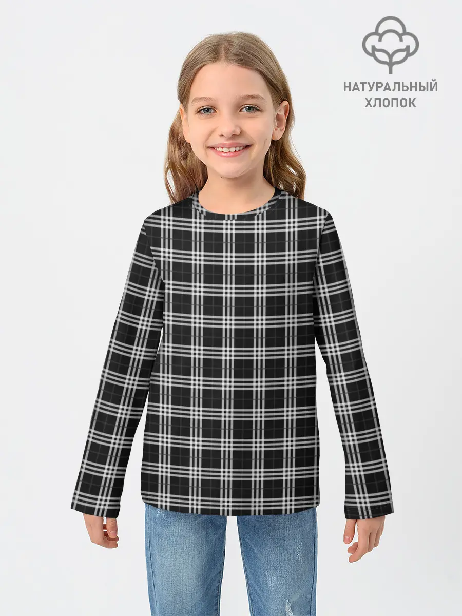 Детский лонгслив / Шотландка