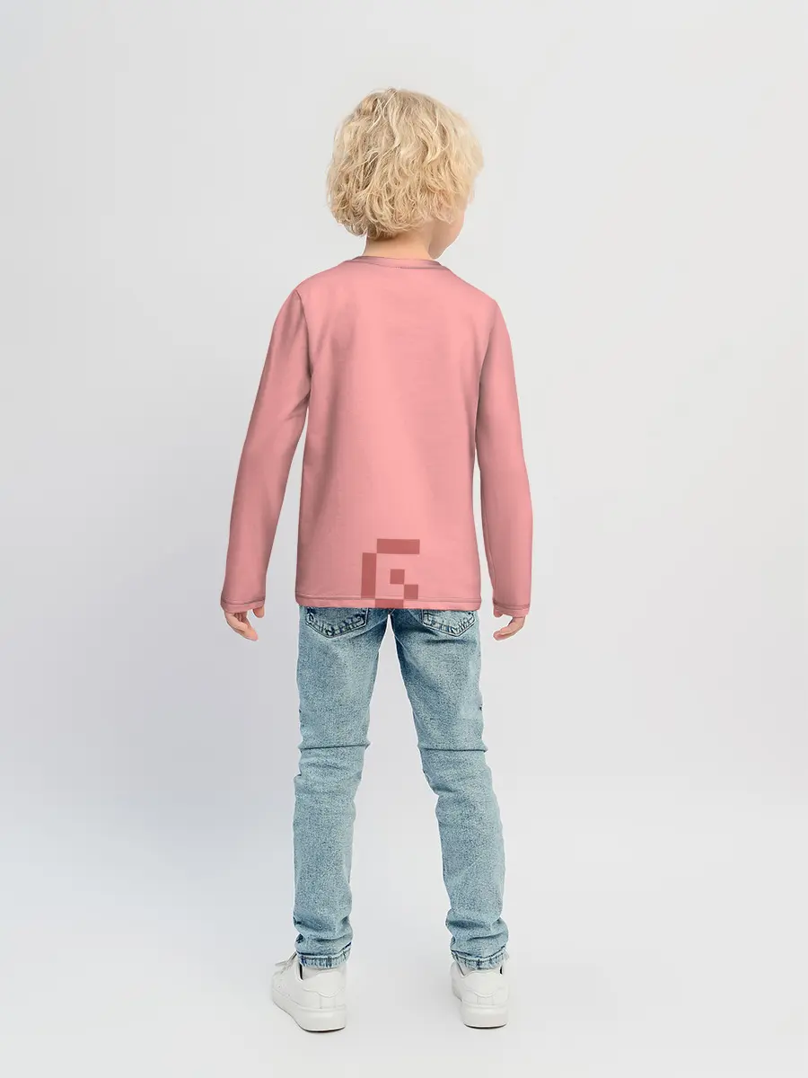 Детский лонгслив / Minecraft Pig