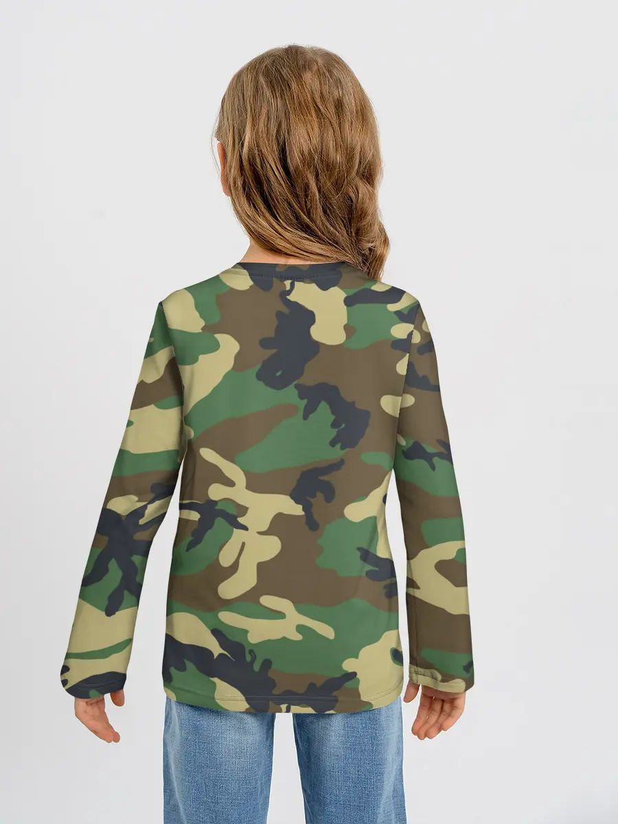 Детский лонгслив / Пограничные Войска камуфляж