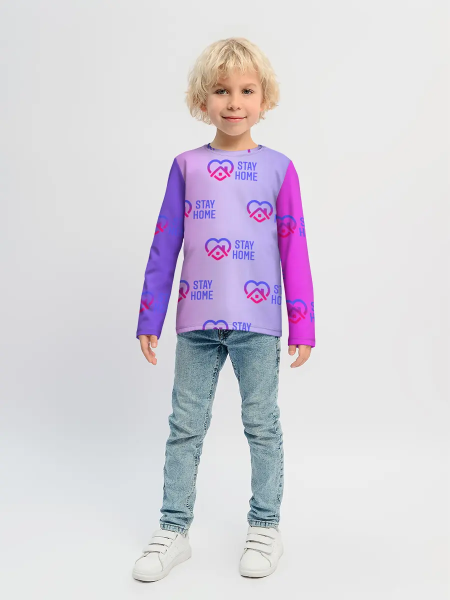 Детский лонгслив / Stay home