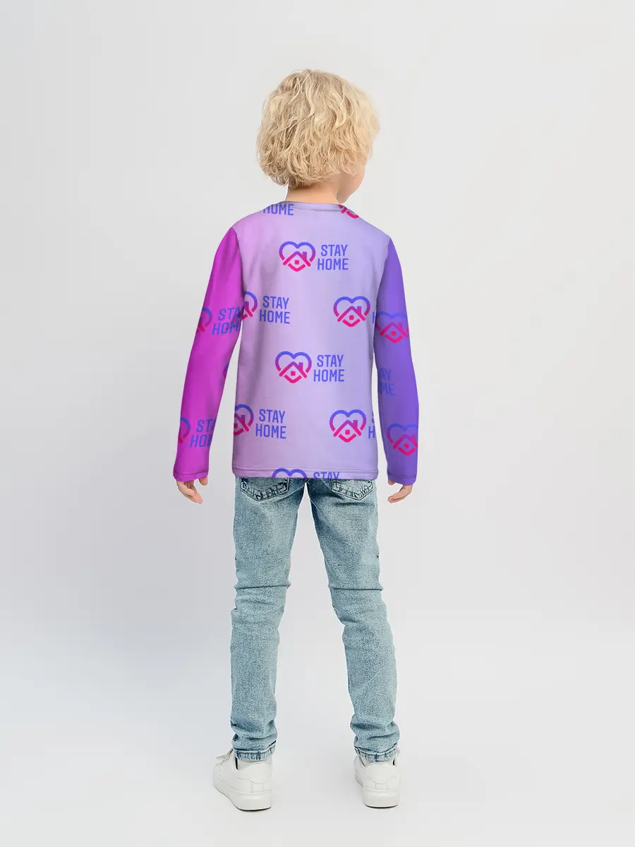 Детский лонгслив / Stay home