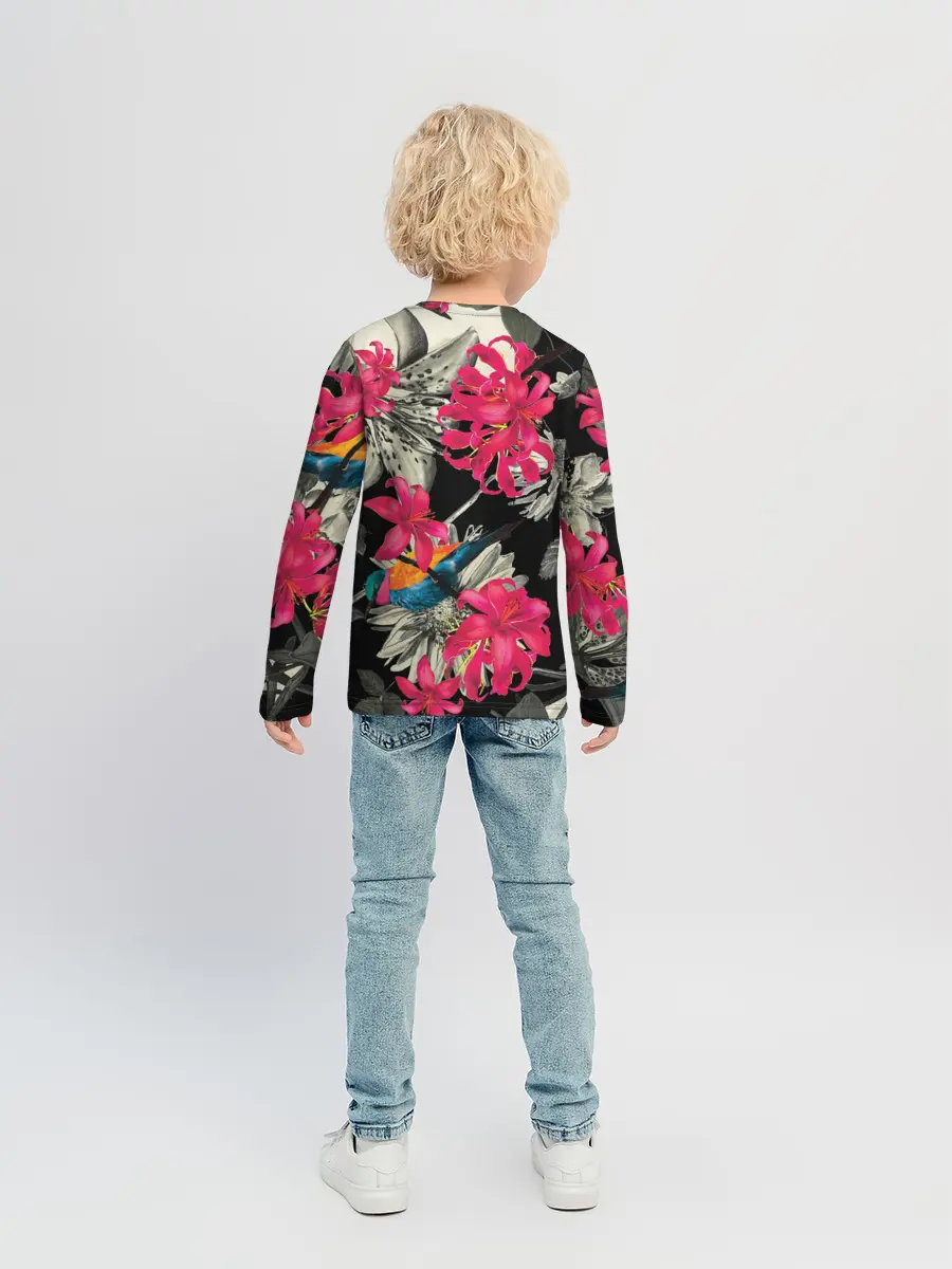 Детский лонгслив / Цветы