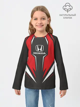 Детский лонгслив / Honda Driver team Red