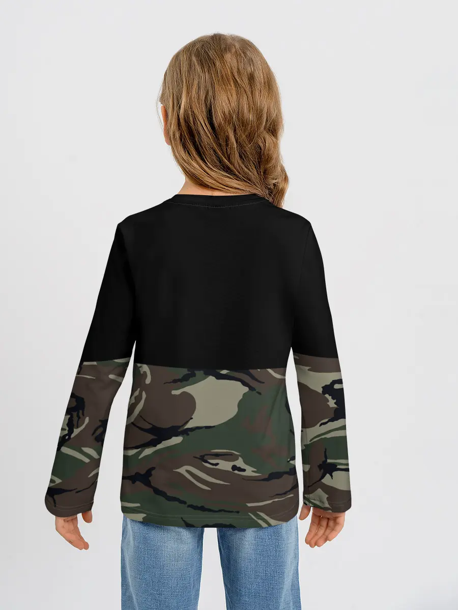 Детский лонгслив / Пограничные Войска камуфляж