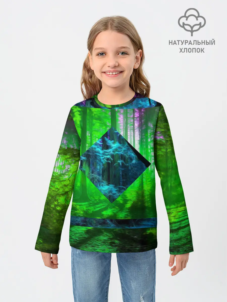 Детский лонгслив / ПСИХОДЕЛИЯ ЛЕСА