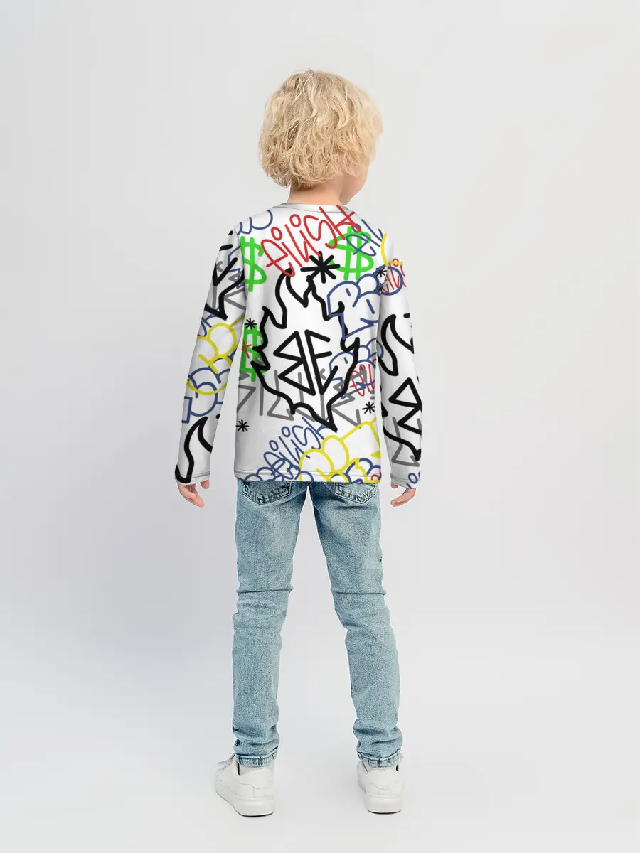 Детский лонгслив / BILLIE EILISH GRAFFITI