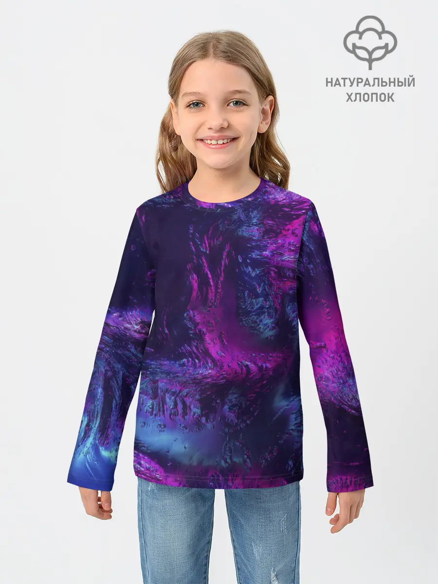 Детский лонгслив / Неон