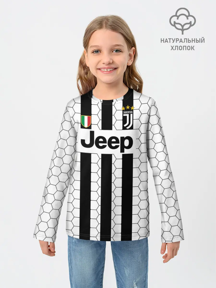 Детский лонгслив / Ювентус в сетку