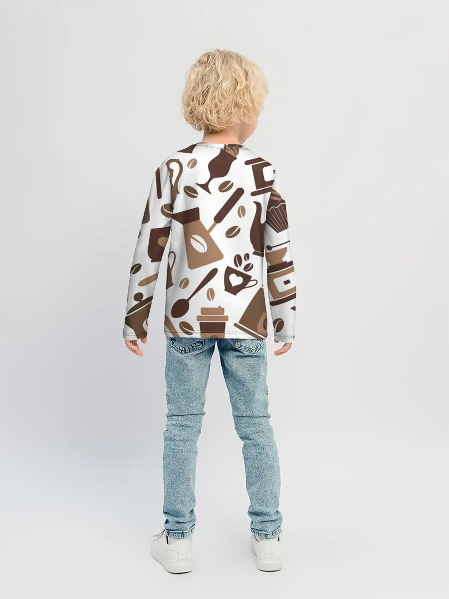 Детский лонгслив / coffee