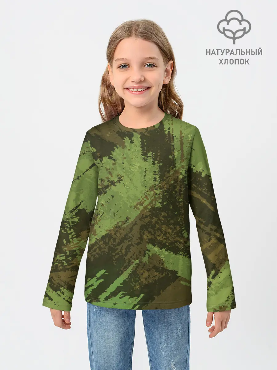 Детский лонгслив / КАМУФЛЯЖ BROWN
