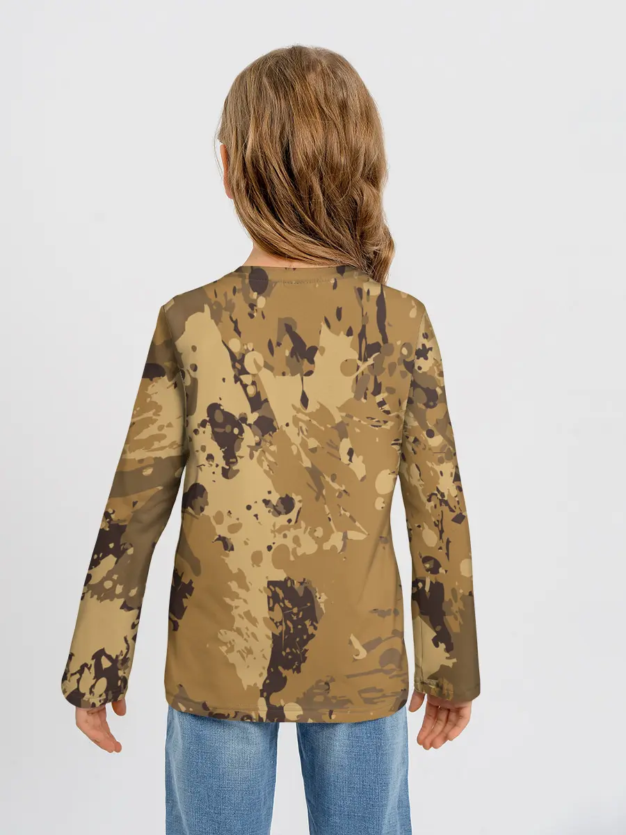 Детский лонгслив / КАМУФЛЯЖ BLUE