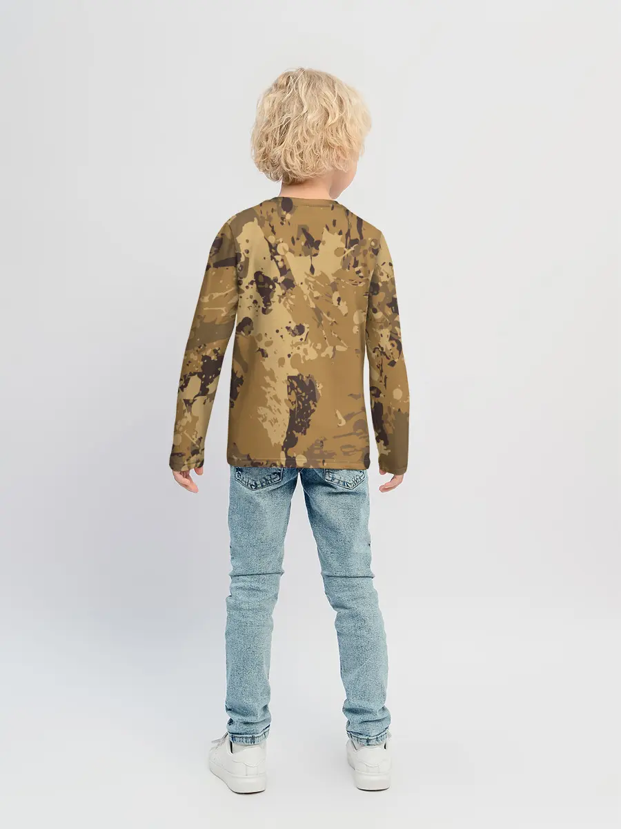Детский лонгслив / КАМУФЛЯЖ BLUE