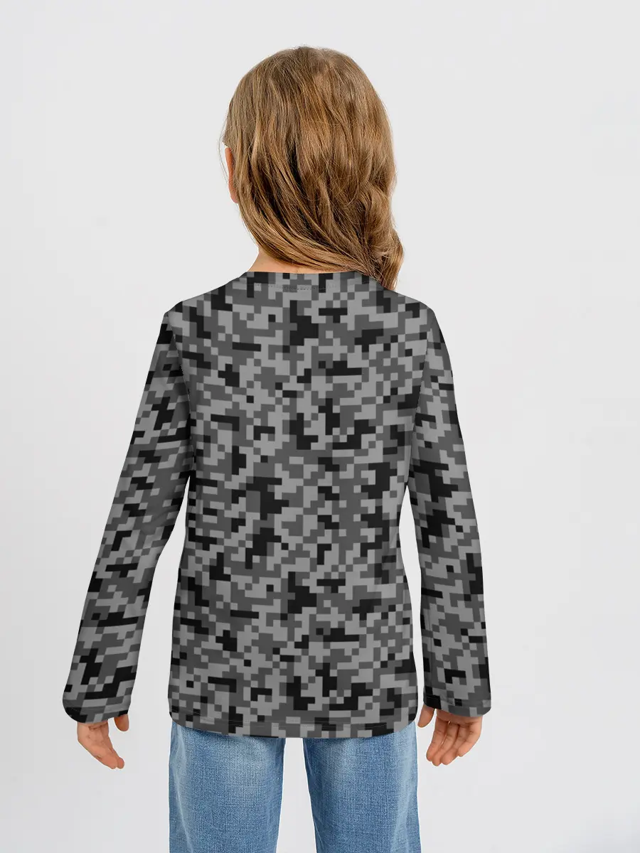 Детский лонгслив / КАМУФЛЯЖ GRAY