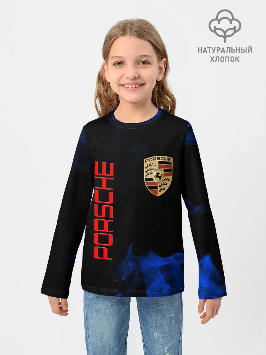 Детский лонгслив / porsche
