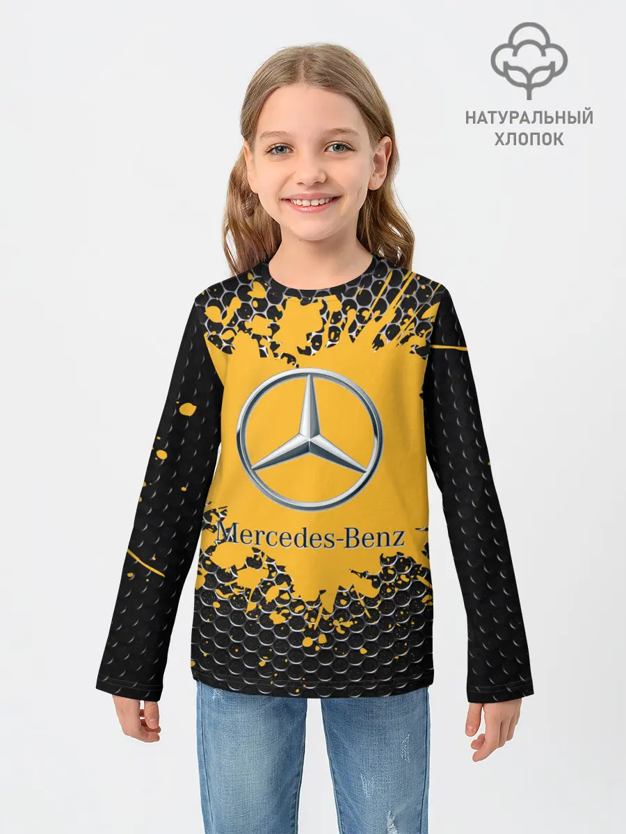 Детский лонгслив / mercedes