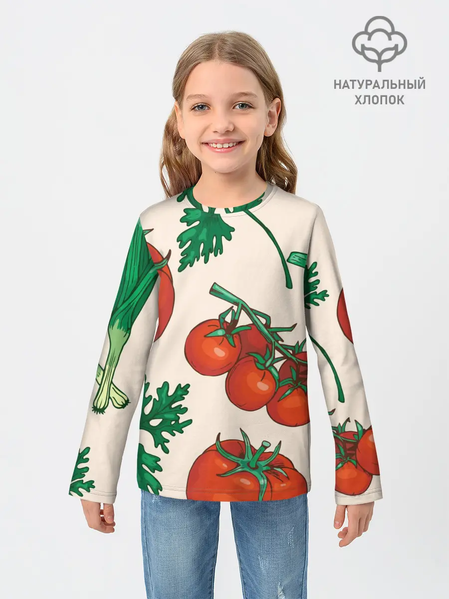 Детский лонгслив / Летние овощи