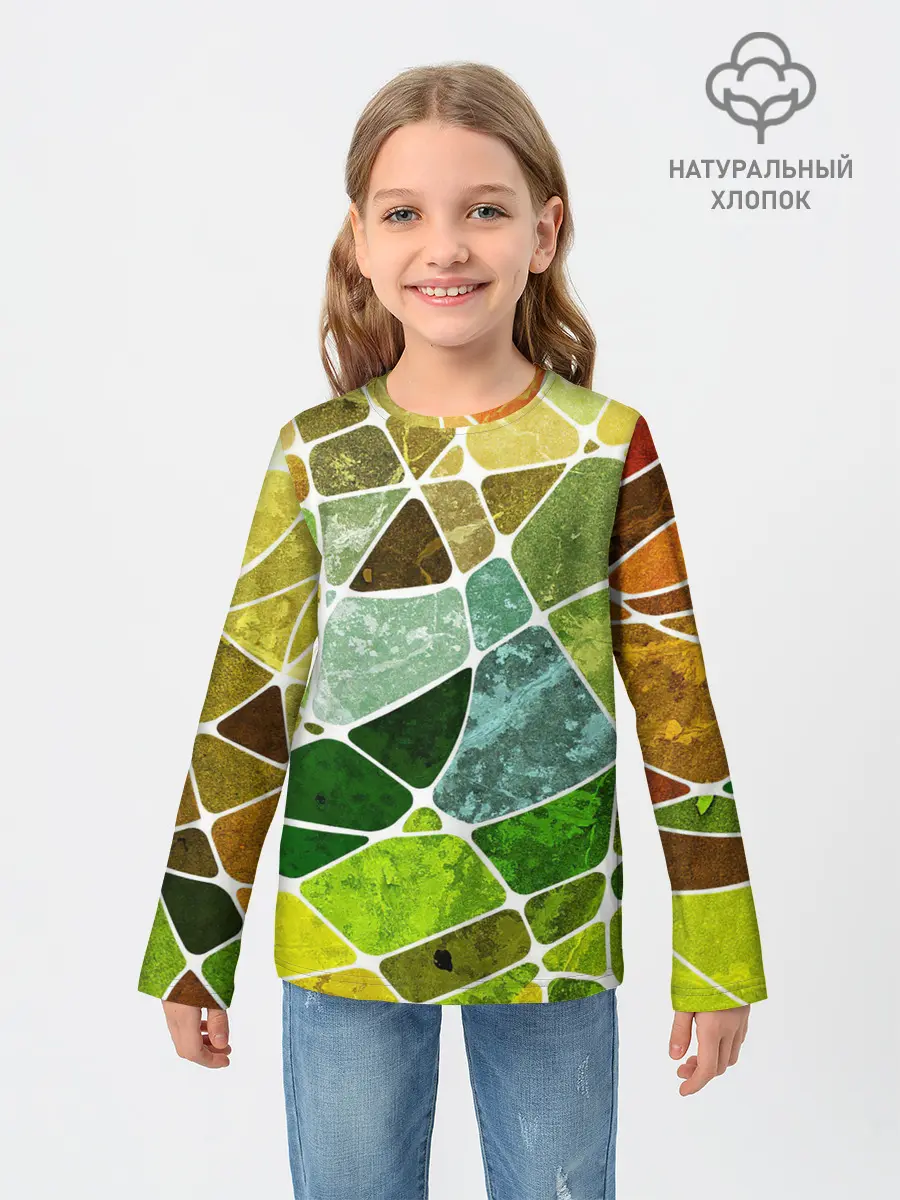 Детский лонгслив / Мозаика