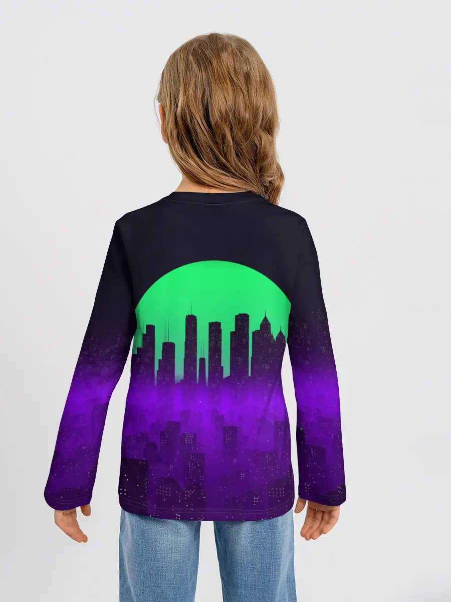 Детский лонгслив / НЕОНОВЫЙ ГОРОД