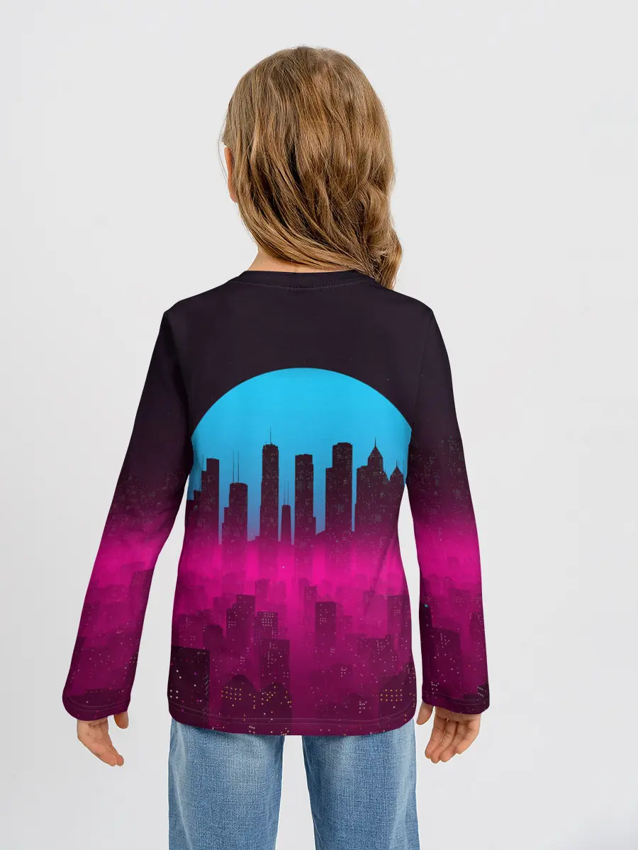 Детский лонгслив / НЕОНОВЫЙ ГОРОД