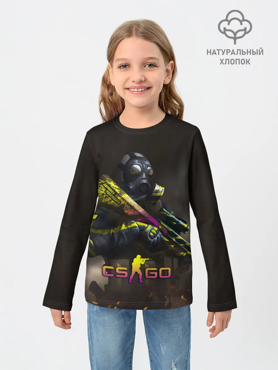 Детский лонгслив / CS:GO ЗАРЯЖЕН ПОБЕЖДАТЬ