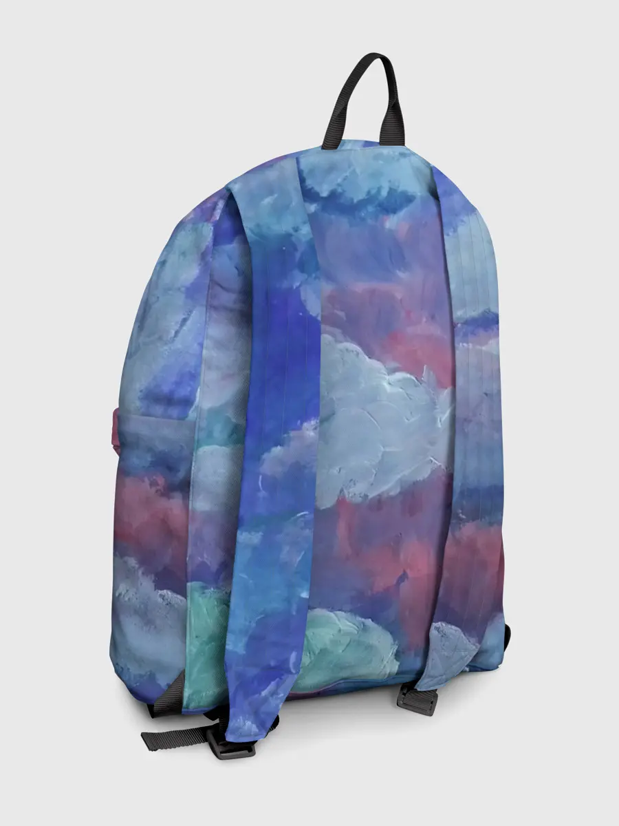 Рюкзак джинсовый / Гуашевые облака