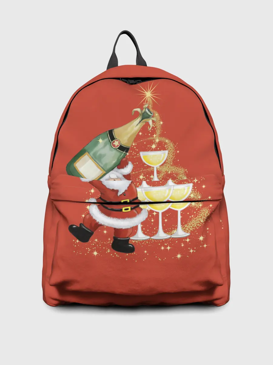 Рюкзак джинсовый / Дед Мороз и шампанское