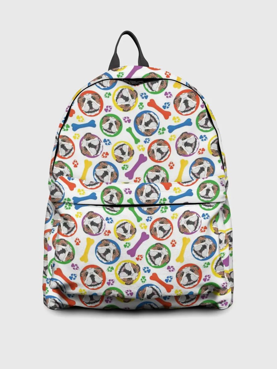 Рюкзак джинсовый / Английский Бульдог