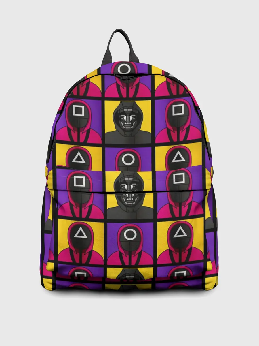 Рюкзак джинсовый / ИГРА В КАЛЬМАРА / ОХРАНА / ВЕДУЩИЙ