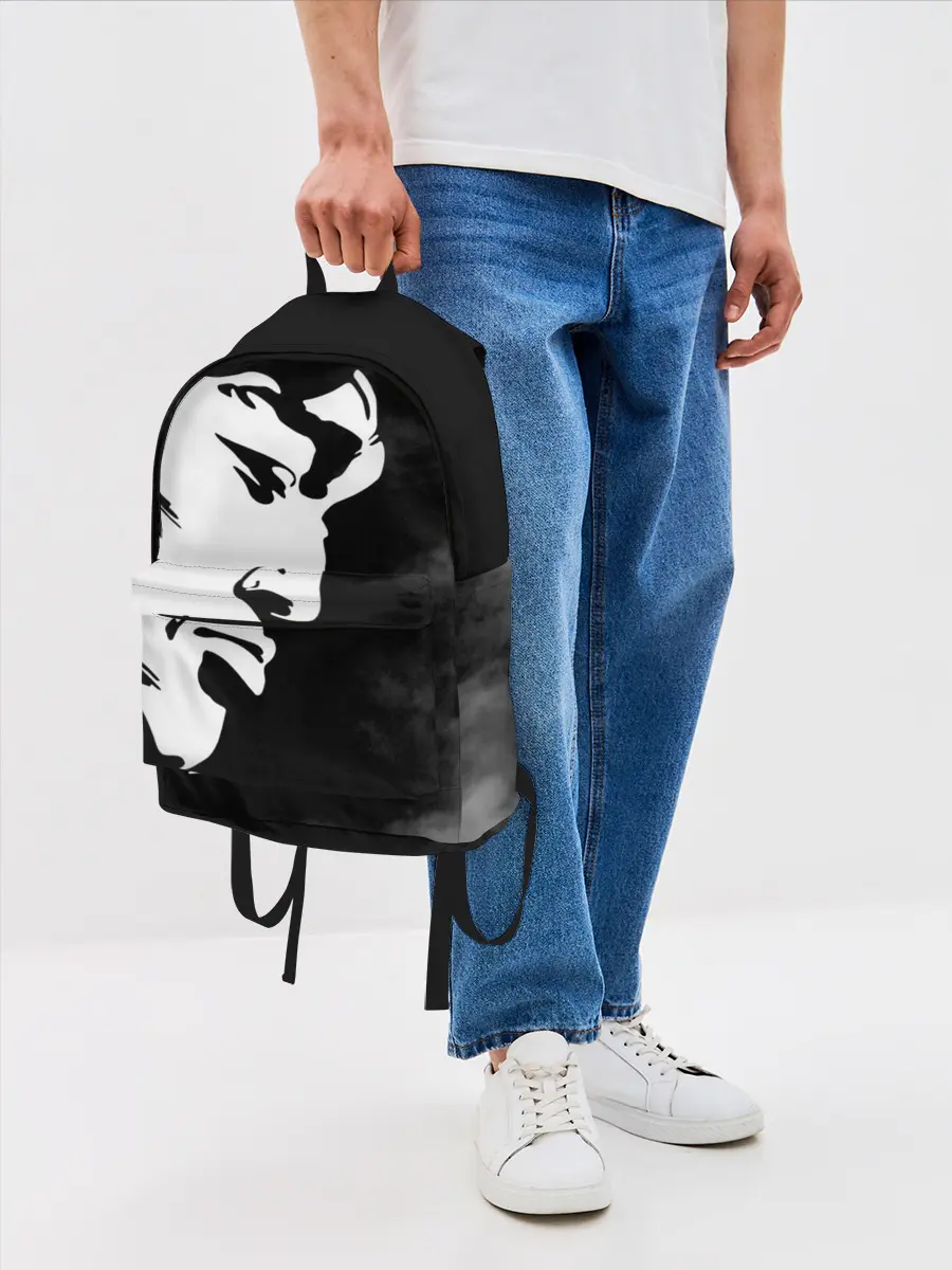 Рюкзак джинсовый / Профиль Виктора Цой