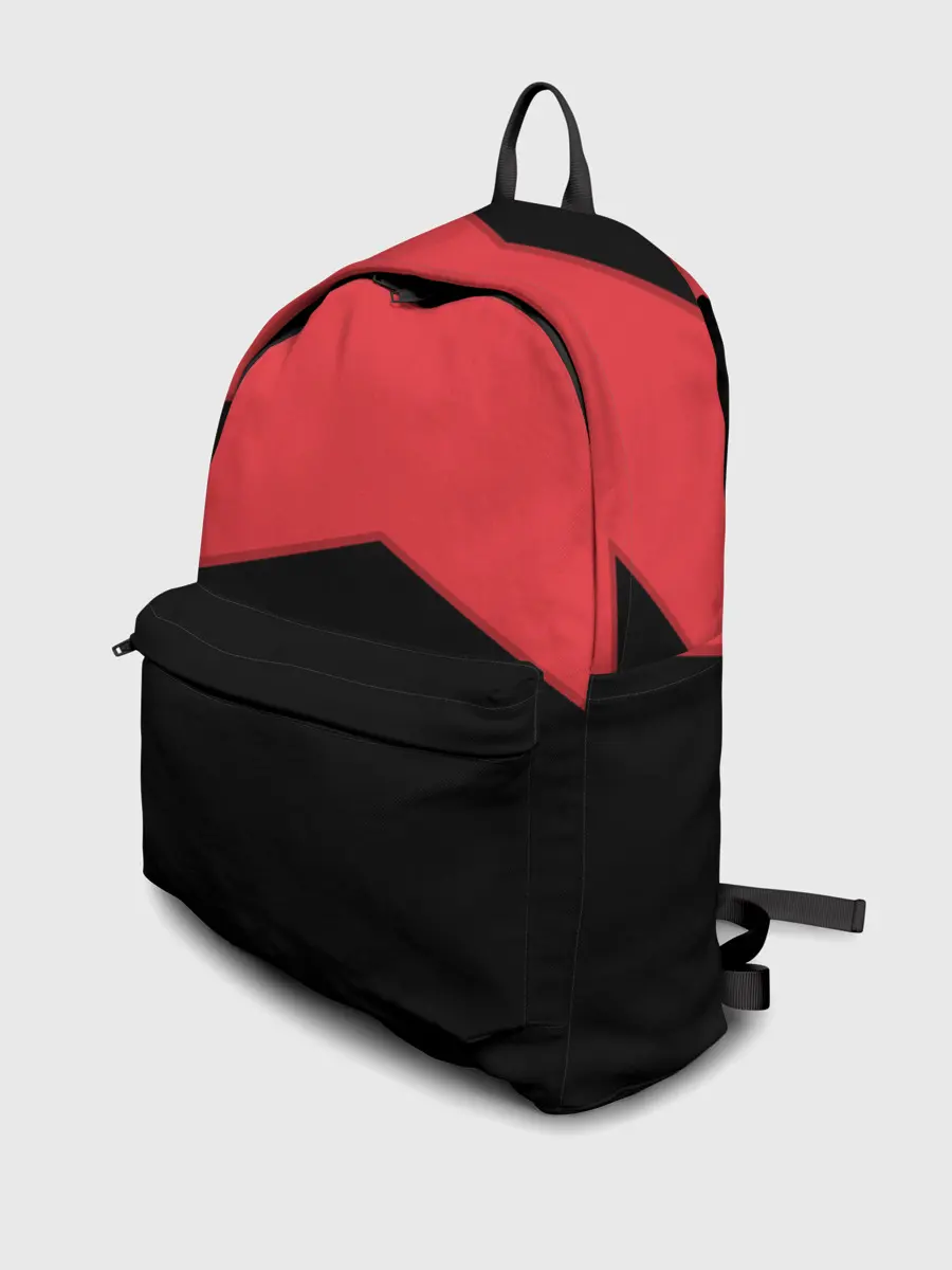 Рюкзак джинсовый / ГЕОМЕТРИЯ МИНИМАЛИЗМ | КРАСНЫЕ ПОЛОСЫ