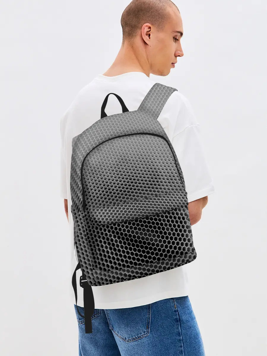 Рюкзак джинсовый / шестиугольная сетка
