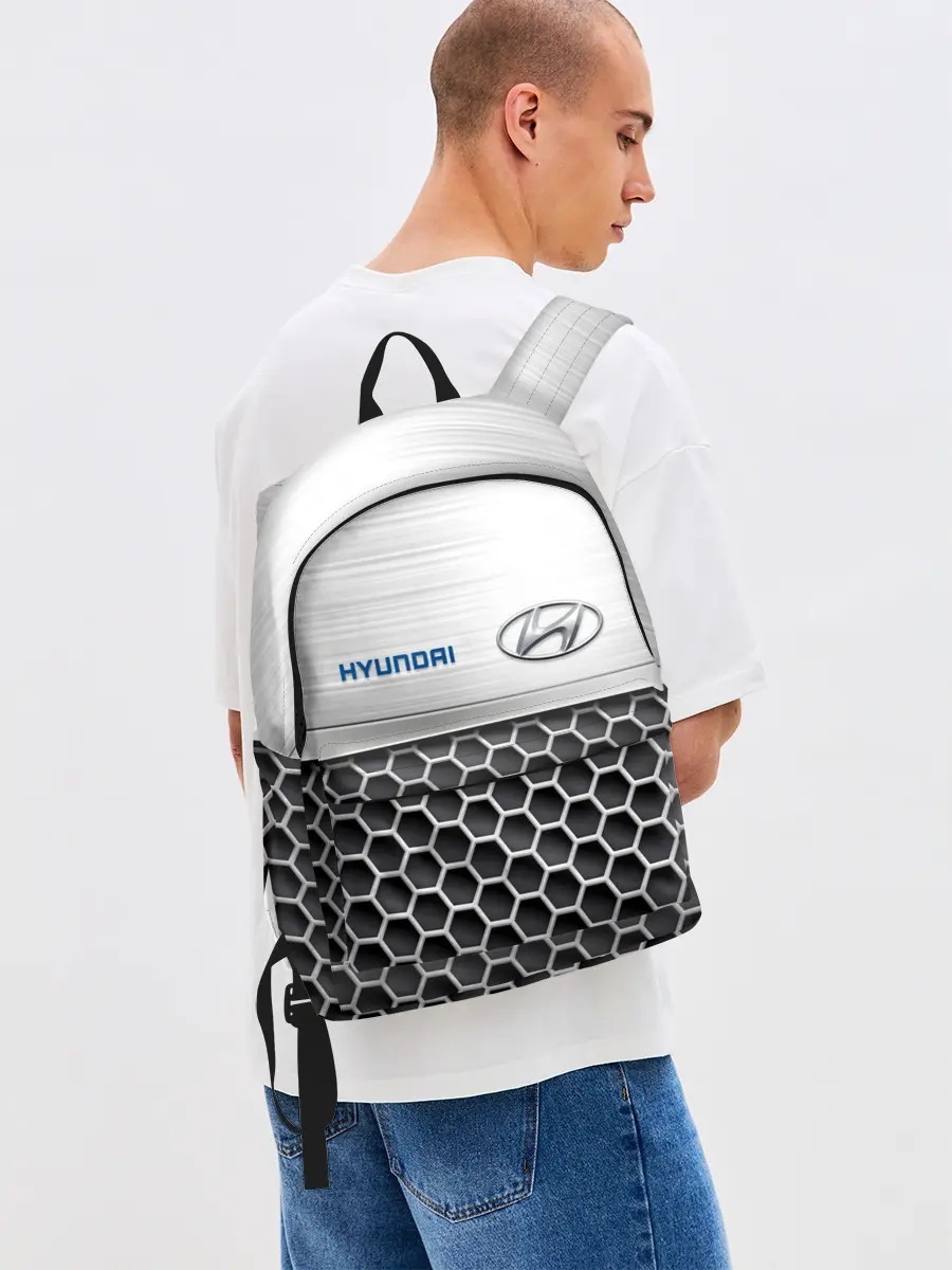 Рюкзак джинсовый / Hyundai | Стальная решетка