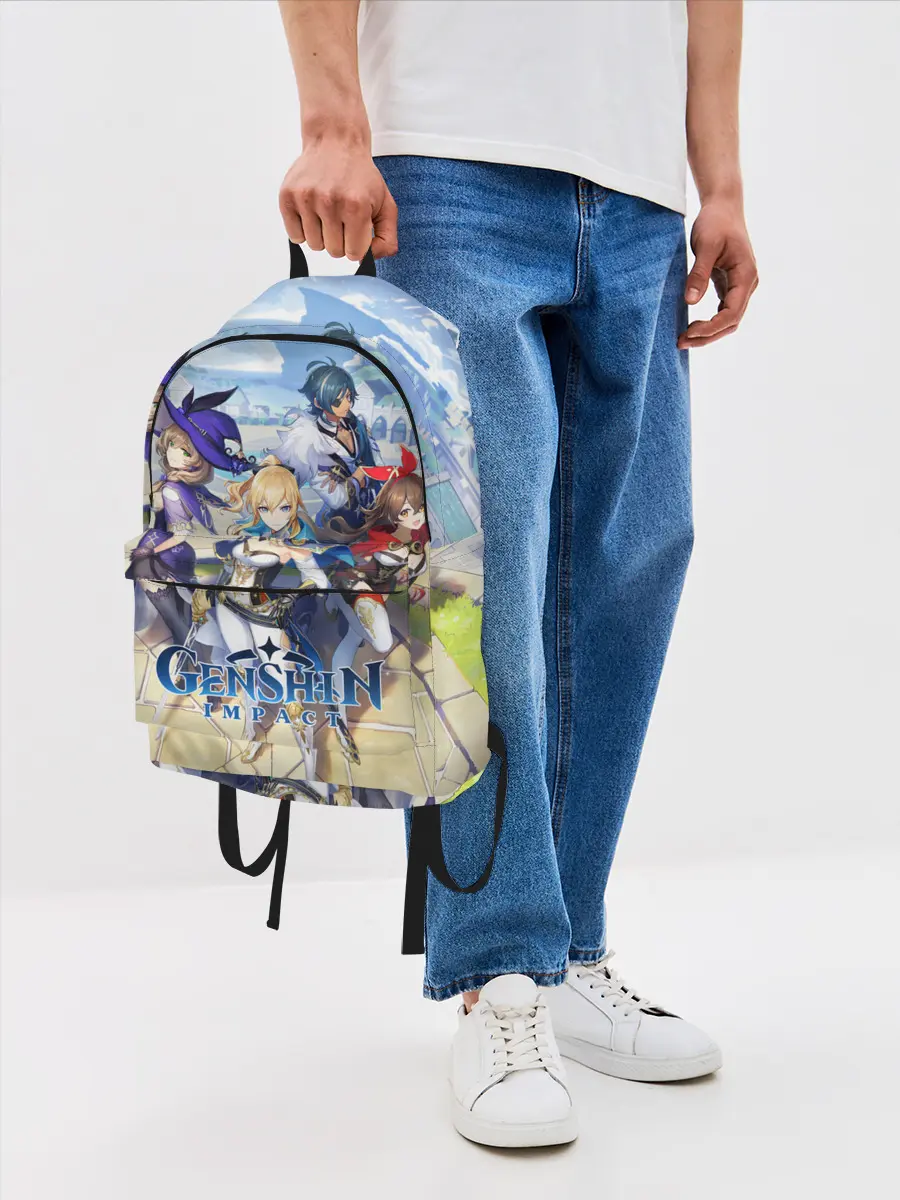 Рюкзак джинсовый / Genshin Impact: Ци Ци.