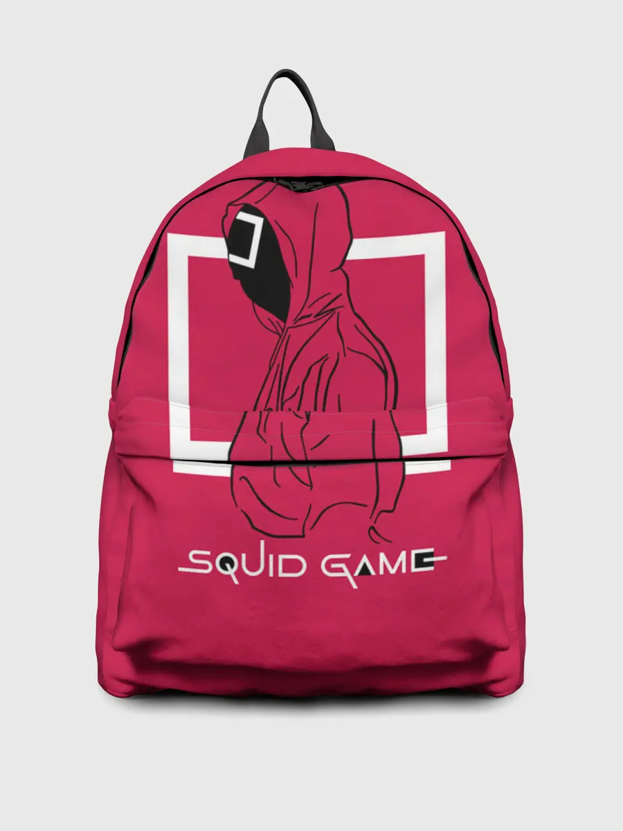 Рюкзак джинсовый / Игра в кальмара: стражник квадрат