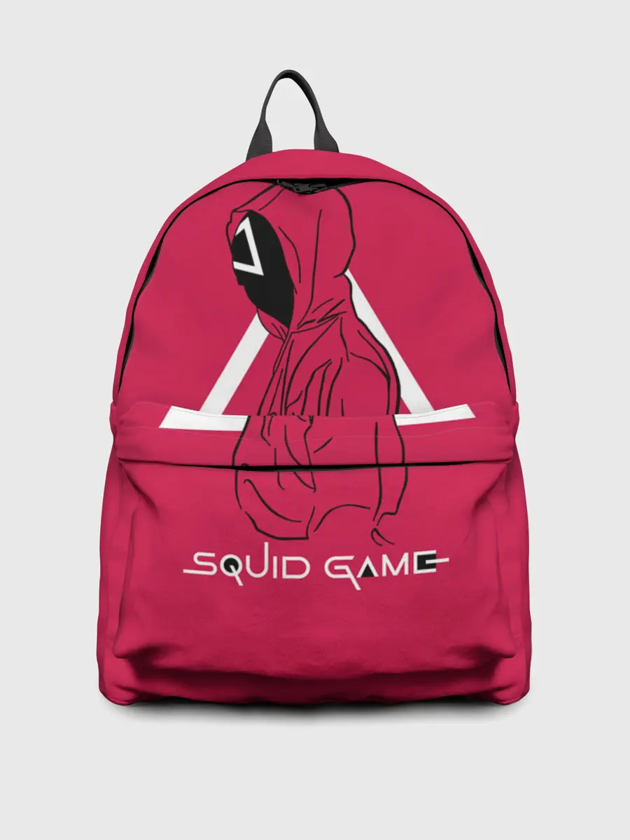 Рюкзак джинсовый / Игра в кальмара: стражник треугольник