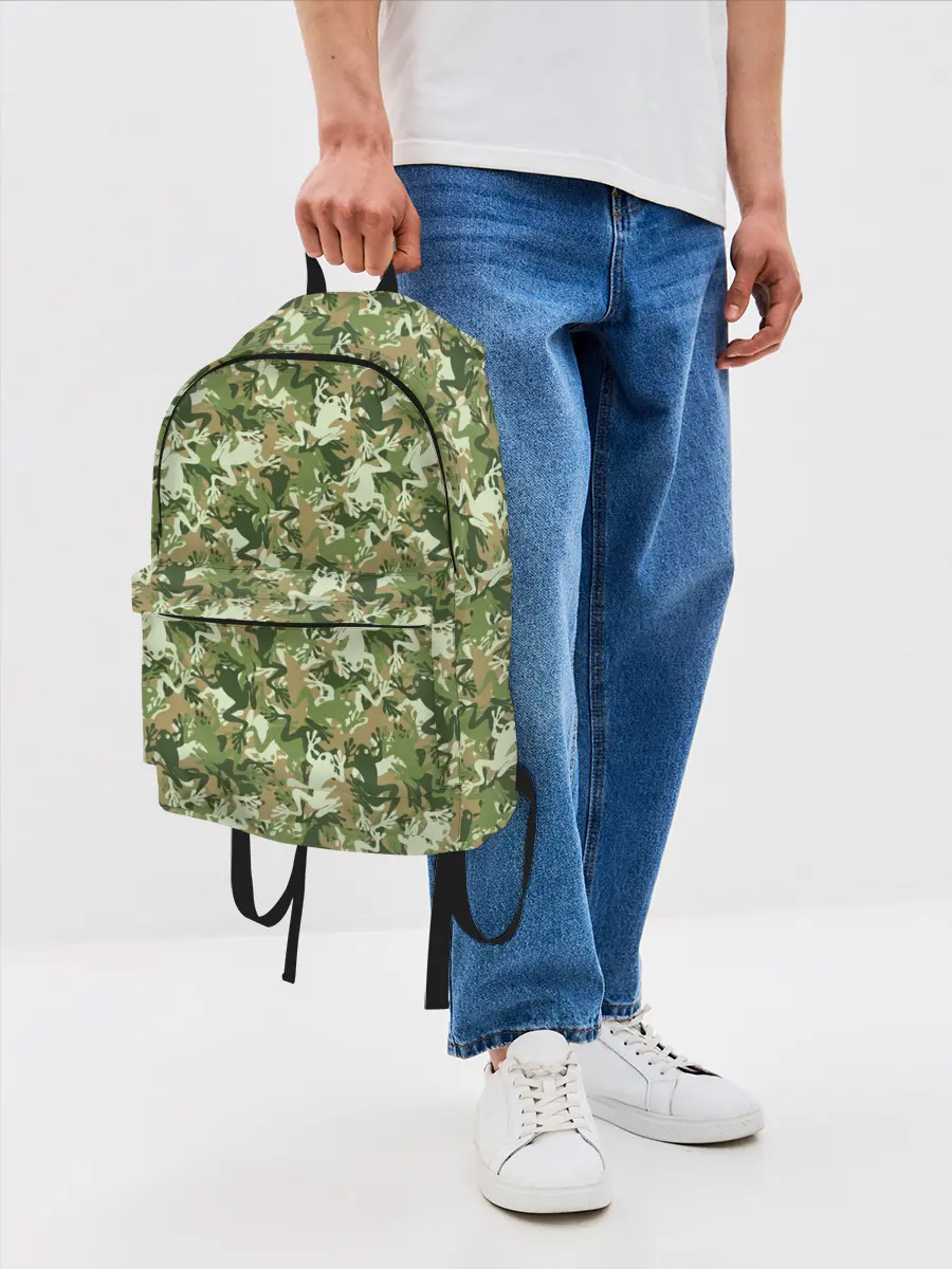 Рюкзак джинсовый / Лягушки